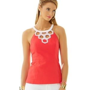 Lilly Pulitzer Annebelle Top Island Coral